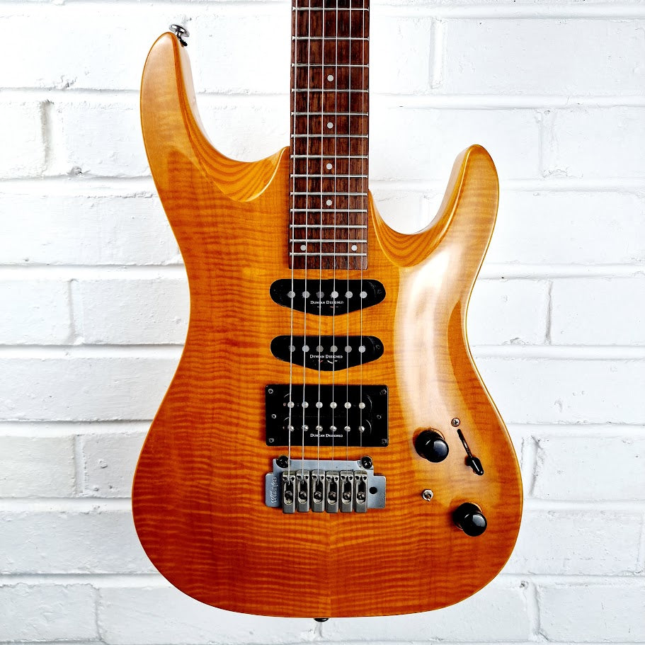 ARIA PRO II 2 MAGMA SERIES ORANGE SUPERSTRAT ELECTRIC GUITAR