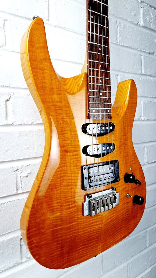 ARIA PRO II 2 MAGMA SERIES ORANGE SUPERSTRAT ELECTRIC GUITAR