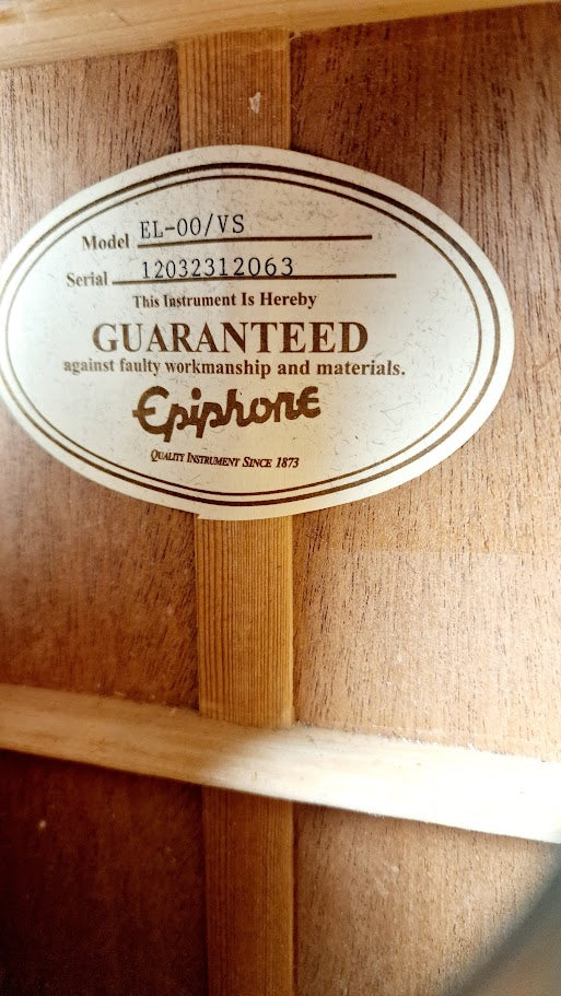 EPIPHONE EL-00/VS VINTAGE SUNBURST ACOUSTIC GUITAR