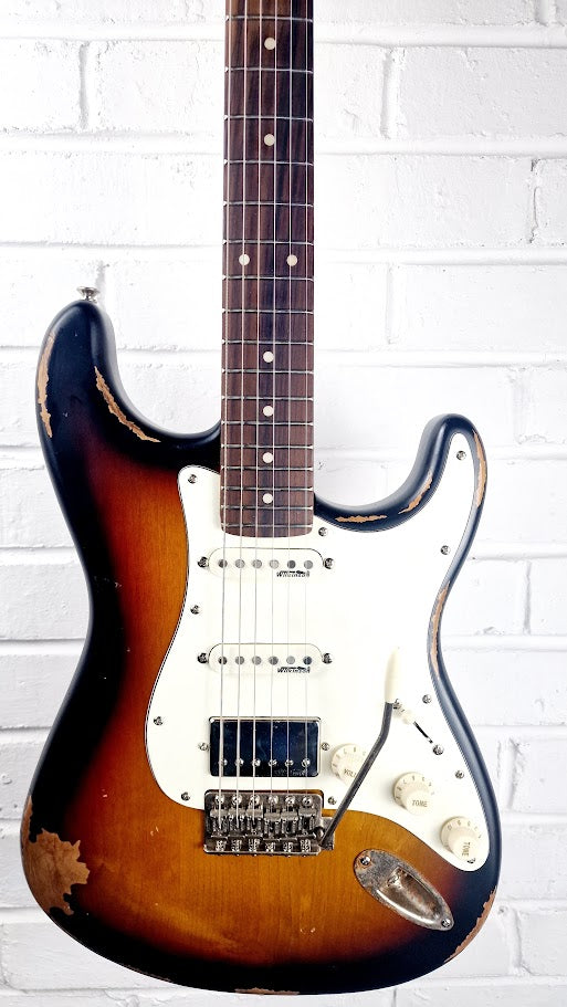 VINTAGE V6 PAUL ROSE ROAD WORN SUNBURST STRATOCASTER ELECTRIC GUITAR