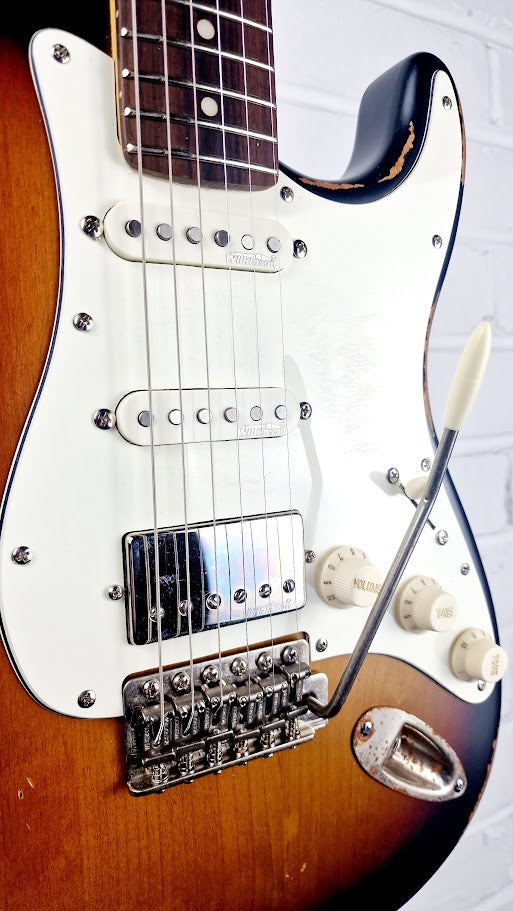 VINTAGE V6 PAUL ROSE ROAD WORN SUNBURST STRATOCASTER ELECTRIC GUITAR