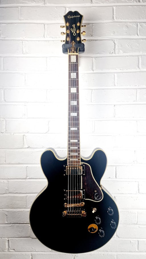 EPIPHONE BB KING LUCILLE EBONY ELECTRIC GUITAR + HARD CASE
