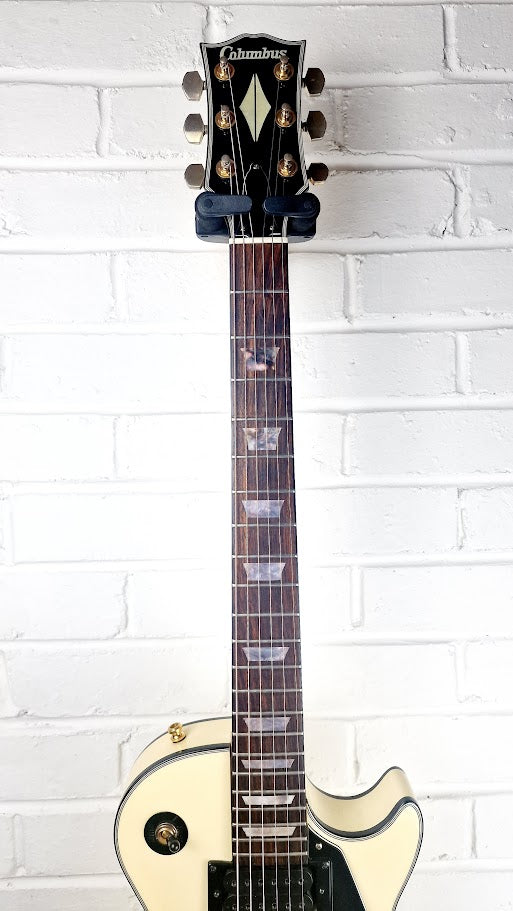 COLUMBUS VINTAGE 1970S IVORY WHITE LES PAUL ELECTRIC GUITAR