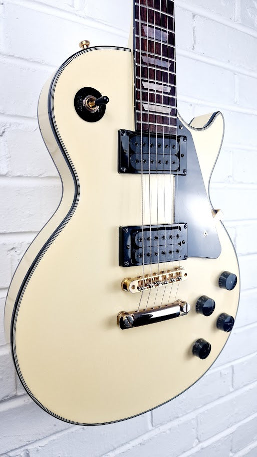 COLUMBUS VINTAGE 1970S IVORY WHITE LES PAUL ELECTRIC GUITAR