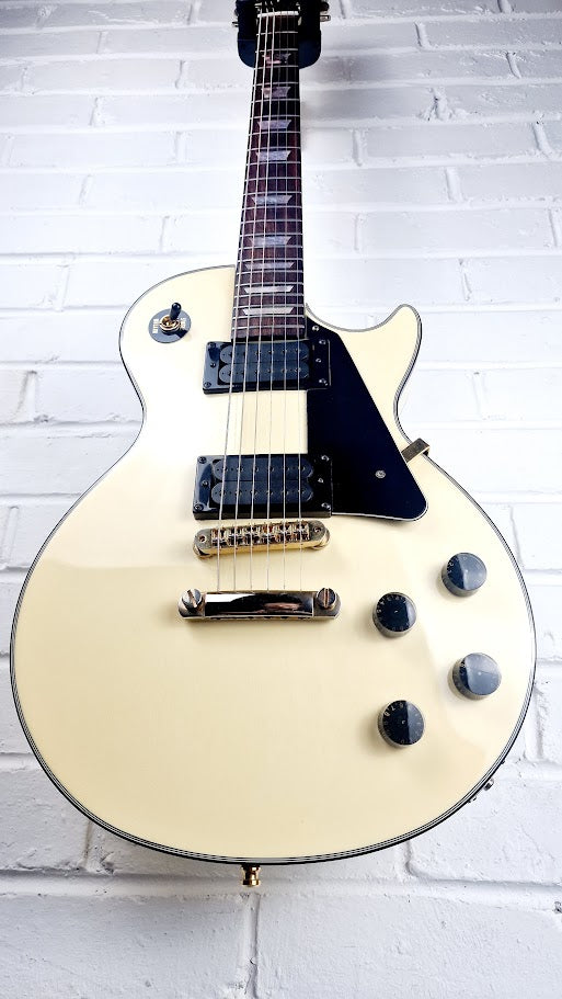 COLUMBUS VINTAGE 1970S IVORY WHITE LES PAUL ELECTRIC GUITAR