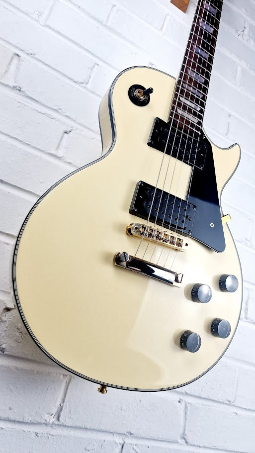 COLUMBUS VINTAGE 1970S IVORY WHITE LES PAUL ELECTRIC GUITAR