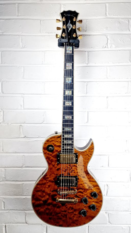 SPEAR RD250 LES PAUL TIGER QUILTED TOP ELECTRIC GUITAR