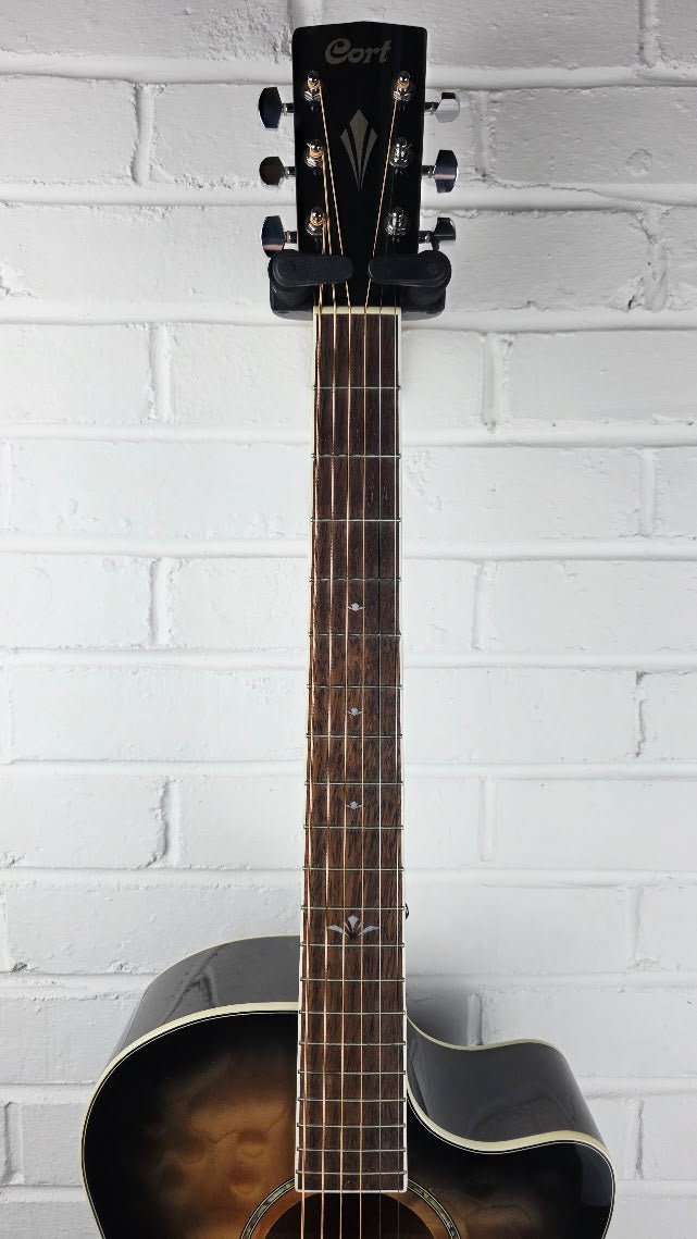 CORT GRAND REGAL GA-QF TBB TRANS BLACK BURST ELECTRO ACOUSTIC GUITAR