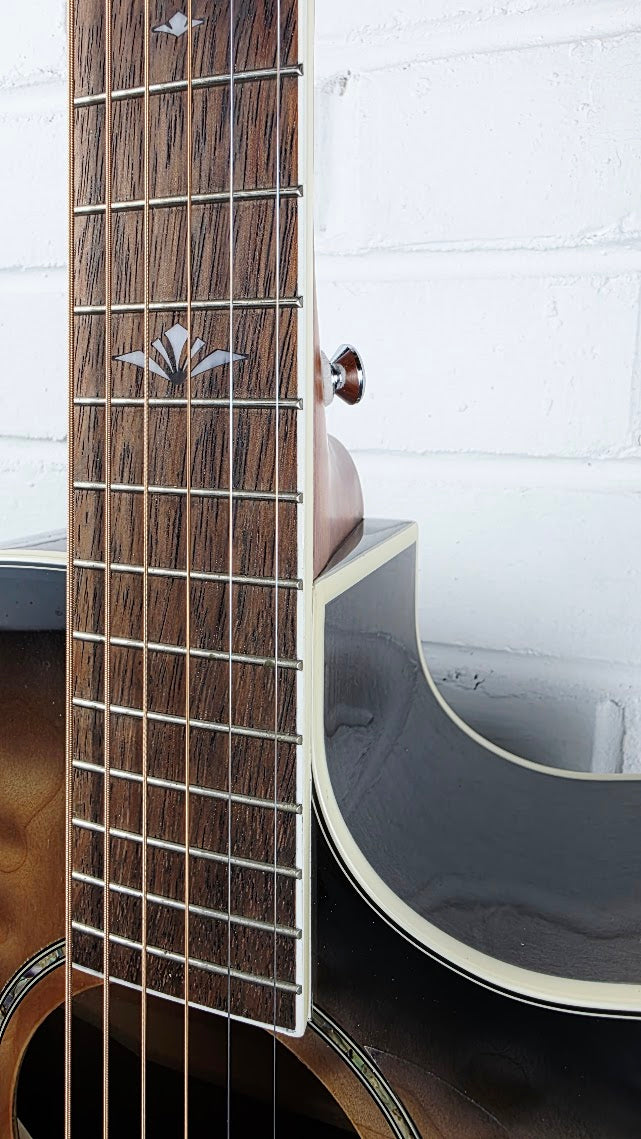 CORT GRAND REGAL GA-QF TBB TRANS BLACK BURST ELECTRO ACOUSTIC GUITAR