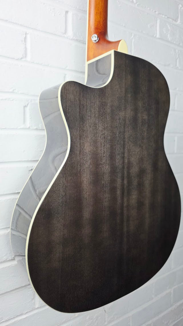 CORT GRAND REGAL GA-QF TBB TRANS BLACK BURST ELECTRO ACOUSTIC GUITAR