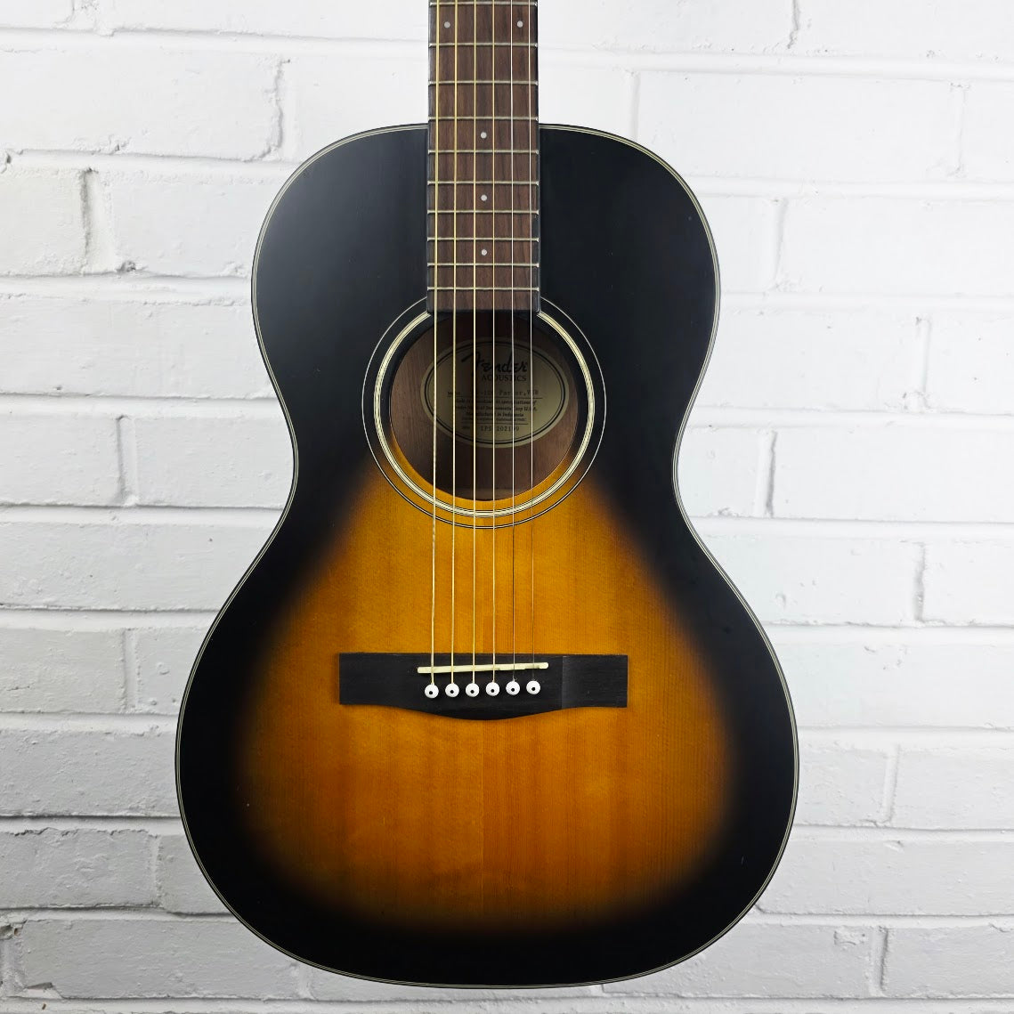 FENDER CP100 VSB VINTAGE SUNBURST PARLOUR GUITAR