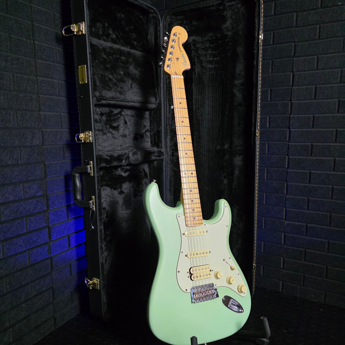FENDER AMERICAN PERFORMER STRATOCASTER HSS SATIN SURF GREEN + HARD CASE
