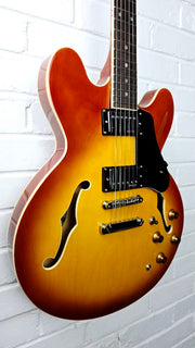 VINTAGE VSA500HB HONEY BURST SEMI HOLLOW ELECTRIC GUITAR