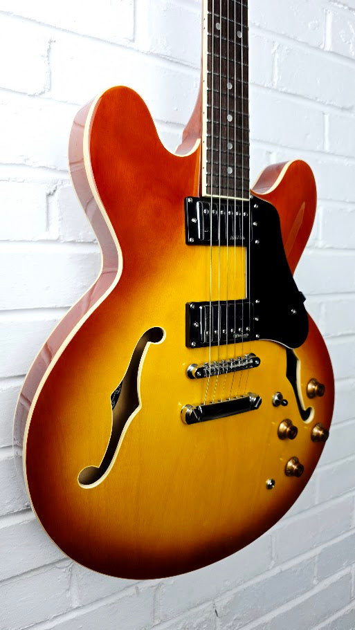 VINTAGE VSA500HB HONEY BURST SEMI HOLLOW ELECTRIC GUITAR