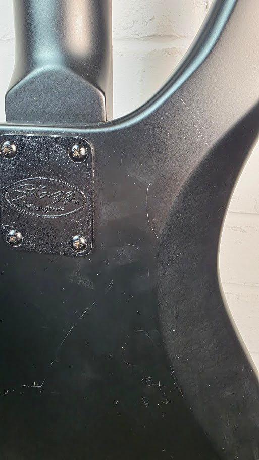 STAGG BC300 GOTHIC BLACK 4 STRING BASS GUITAR