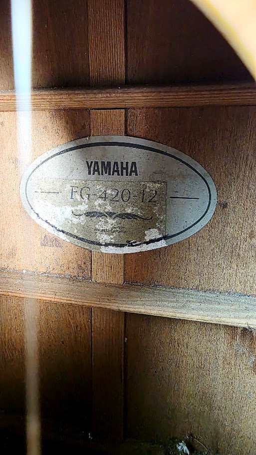 YAMAHA FG-420-12 12 STRING NATURAL ACOUSTIC GUITAR