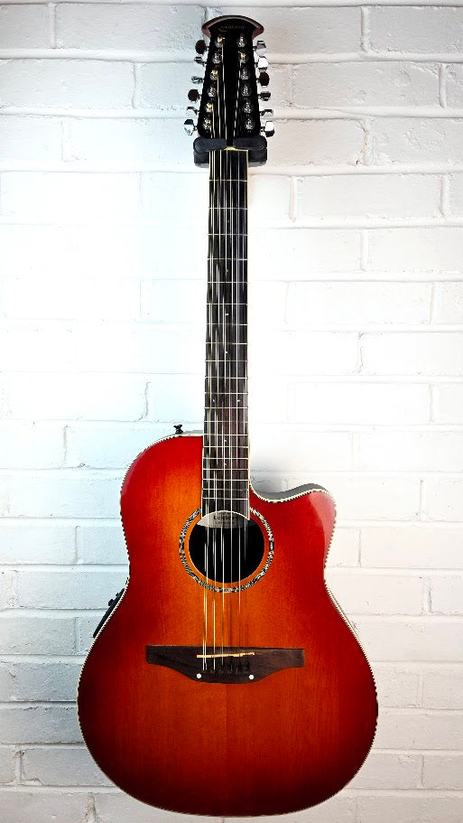 OVATION CELEBRITY CC245 12 STRING HONEY BURST BOWLBACK ELECTRO ACOUSTIC GUITAR