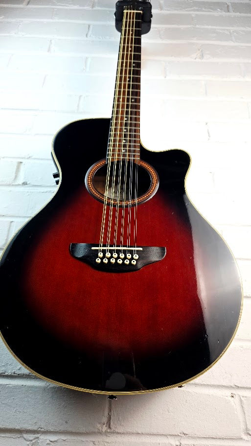 YAMAHA APX-4-12A 12 STRING SUNBURST ELECTRO ACOUSTIC GUITAR