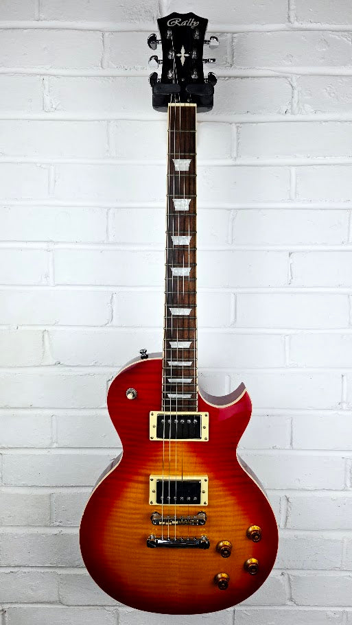 RALLY LES PAUL CHERRY SUNBURST ELECTRIC GUITAR