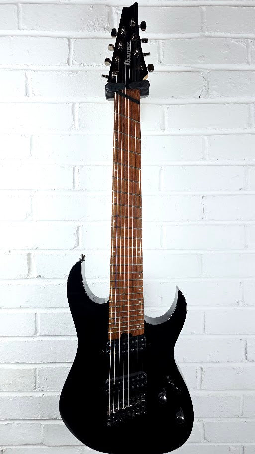 IBANEZ RGMS8 MULTI SCALE 8 STRING BLACK ELECTRIC GUITAR