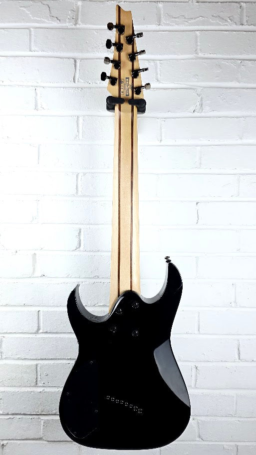 IBANEZ RGMS8 MULTI SCALE 8 STRING BLACK ELECTRIC GUITAR