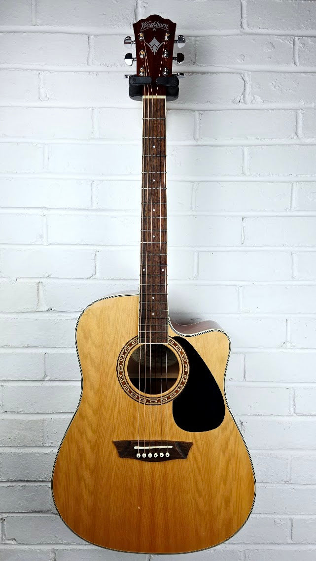WASHBURN WD7SCE-O NATURAL ELECTRO ACOUSTIC GUITAR