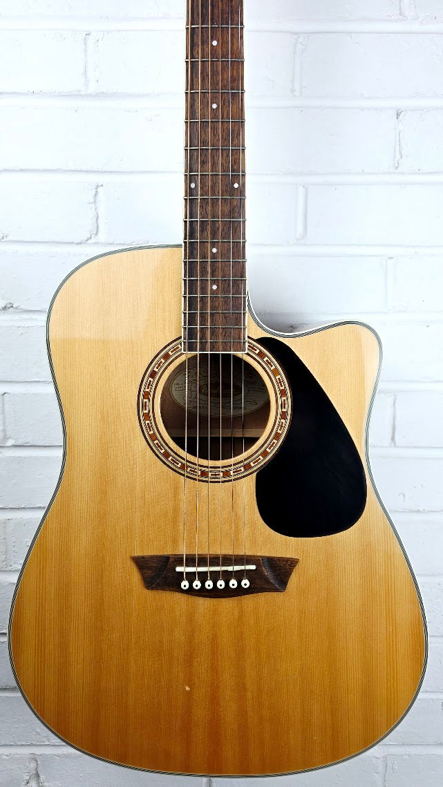 WASHBURN WD7SCE-O NATURAL ELECTRO ACOUSTIC GUITAR