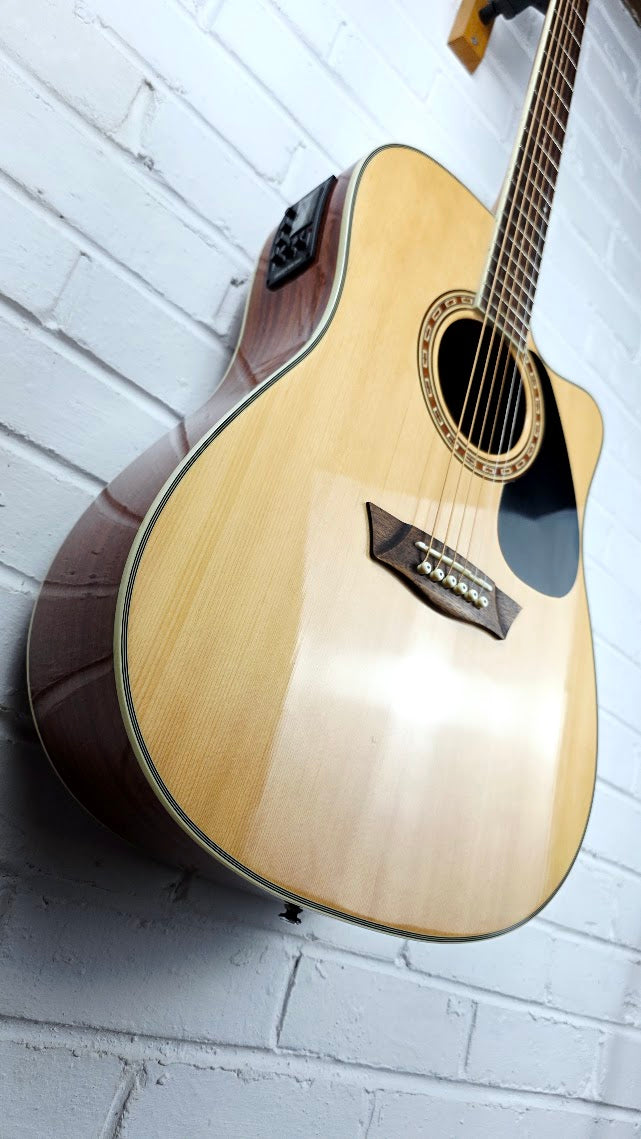 WASHBURN WD7SCE-O NATURAL ELECTRO ACOUSTIC GUITAR