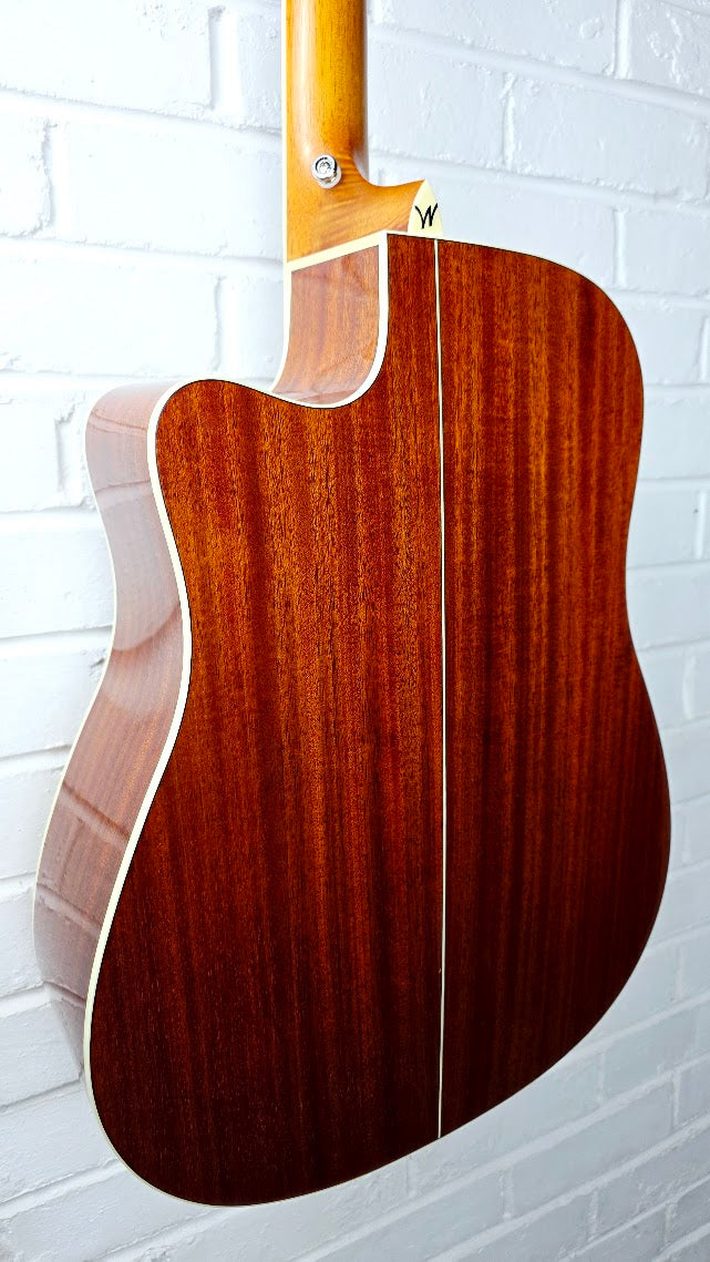 WASHBURN WD7SCE-O NATURAL ELECTRO ACOUSTIC GUITAR