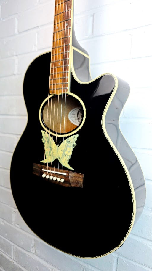 EPIPHONE ORVILLE EO-2 EB EBONY ELECTRO ACOUSTIC GUITAR