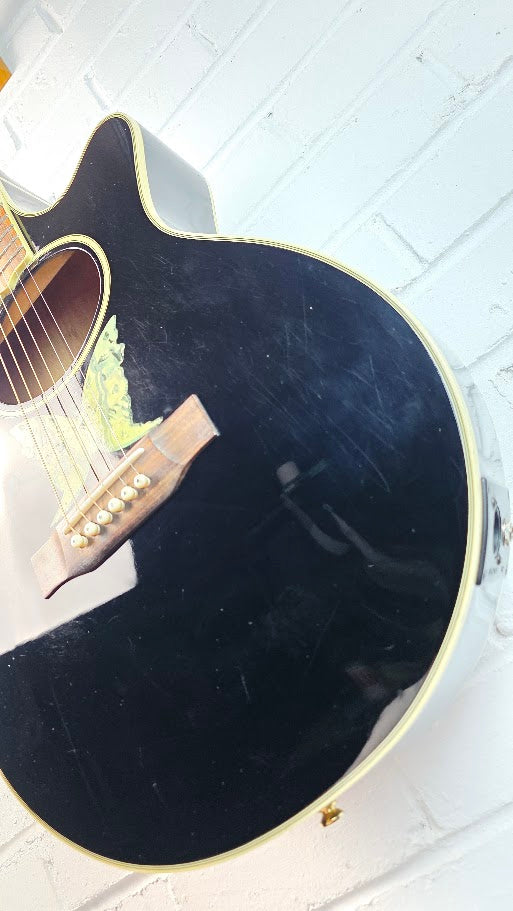 EPIPHONE ORVILLE EO-2 EB EBONY ELECTRO ACOUSTIC GUITAR