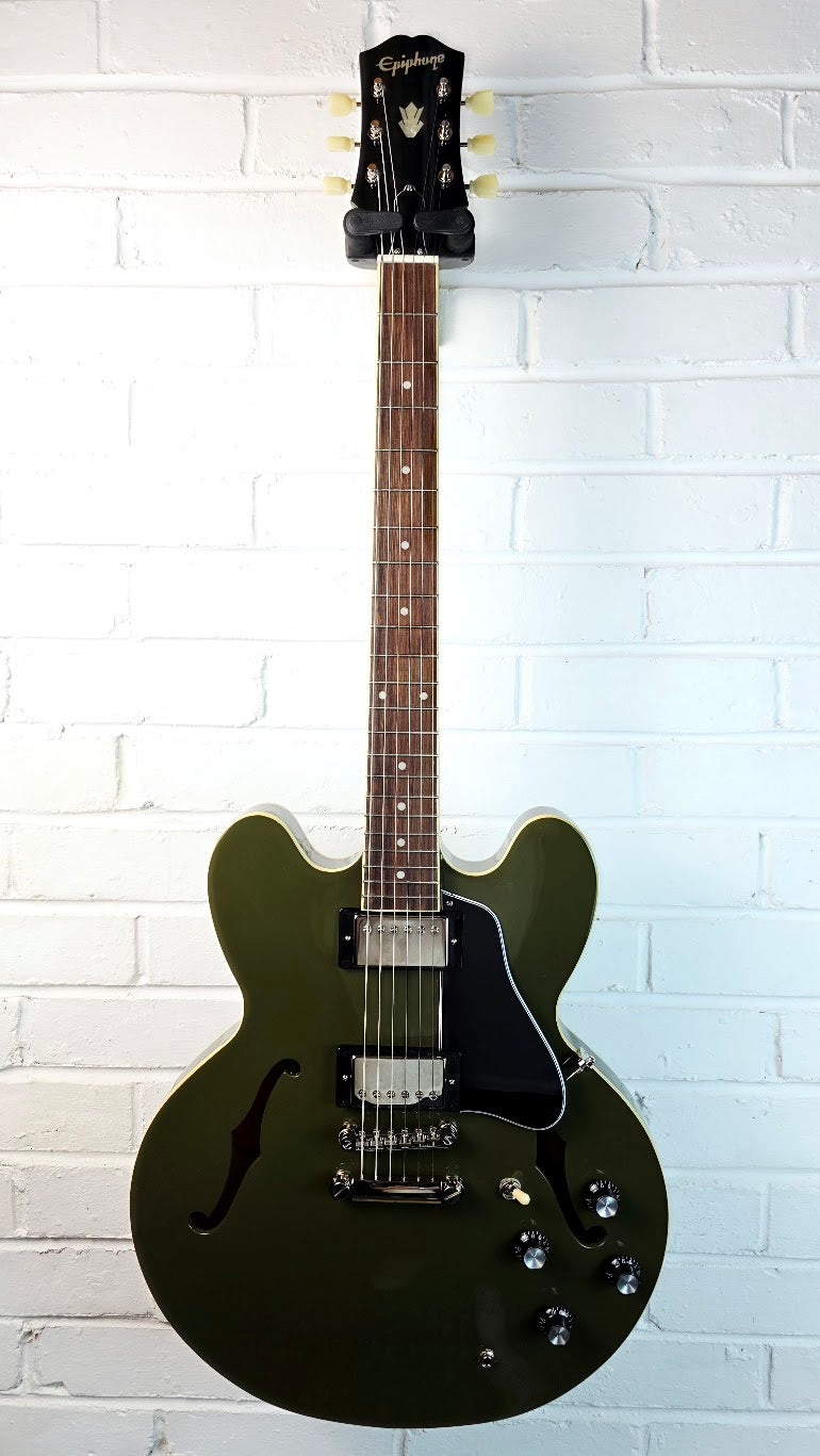 EPIPHONE ES 335 IG INSPIRED BY GIBSON DRAB OLIVE ELECTRIC GUITAR