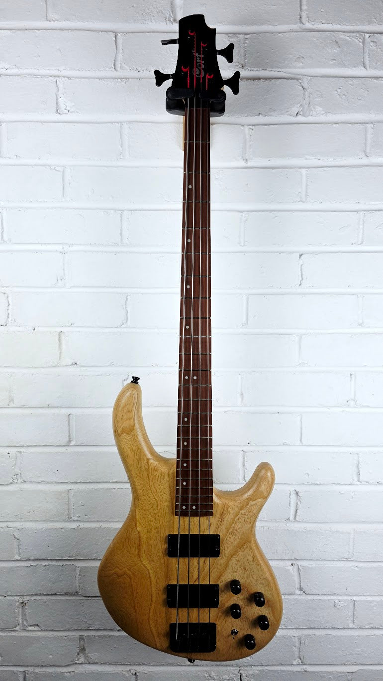 CORT ACTION DLX AS 4 STRING ACTIVE OPEN PORE NATURAL BASS GUITAR