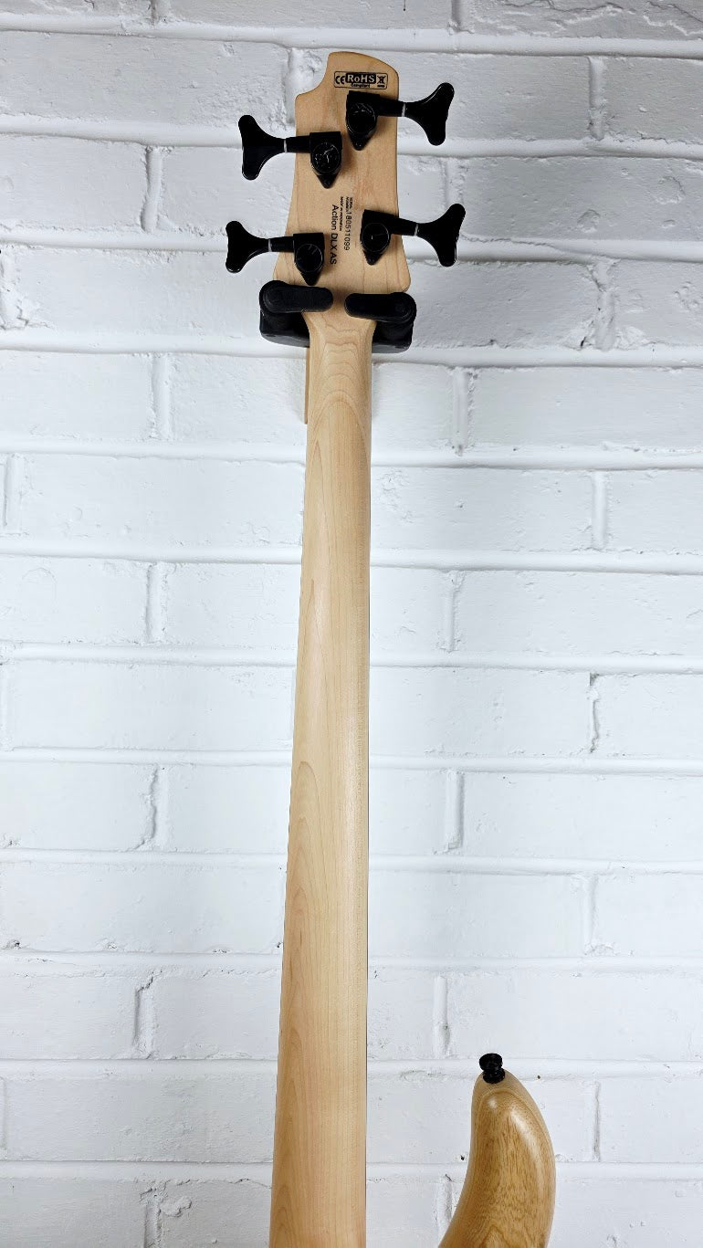 CORT ACTION DLX AS 4 STRING ACTIVE OPEN PORE NATURAL BASS GUITAR