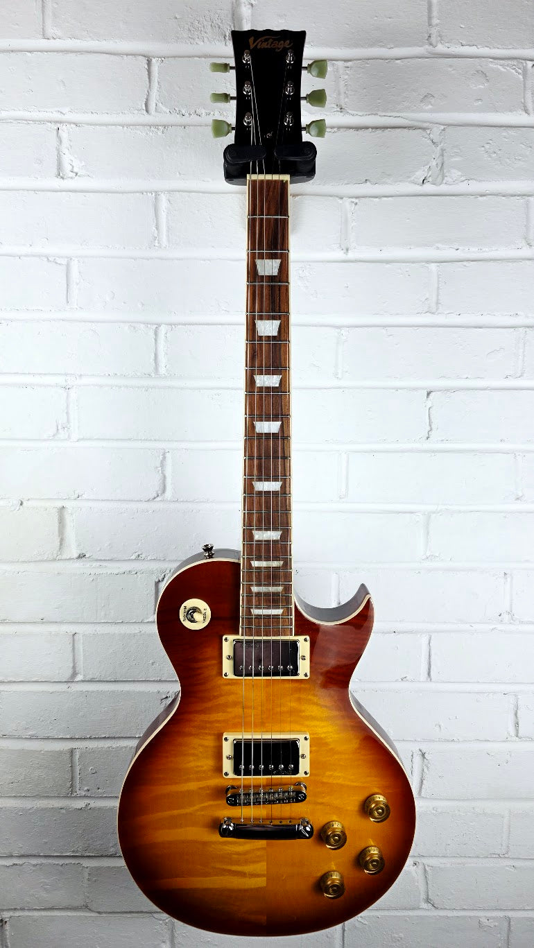 VINTAGE V100 SUNBURST LES PAUL ELECTRIC GUITAR