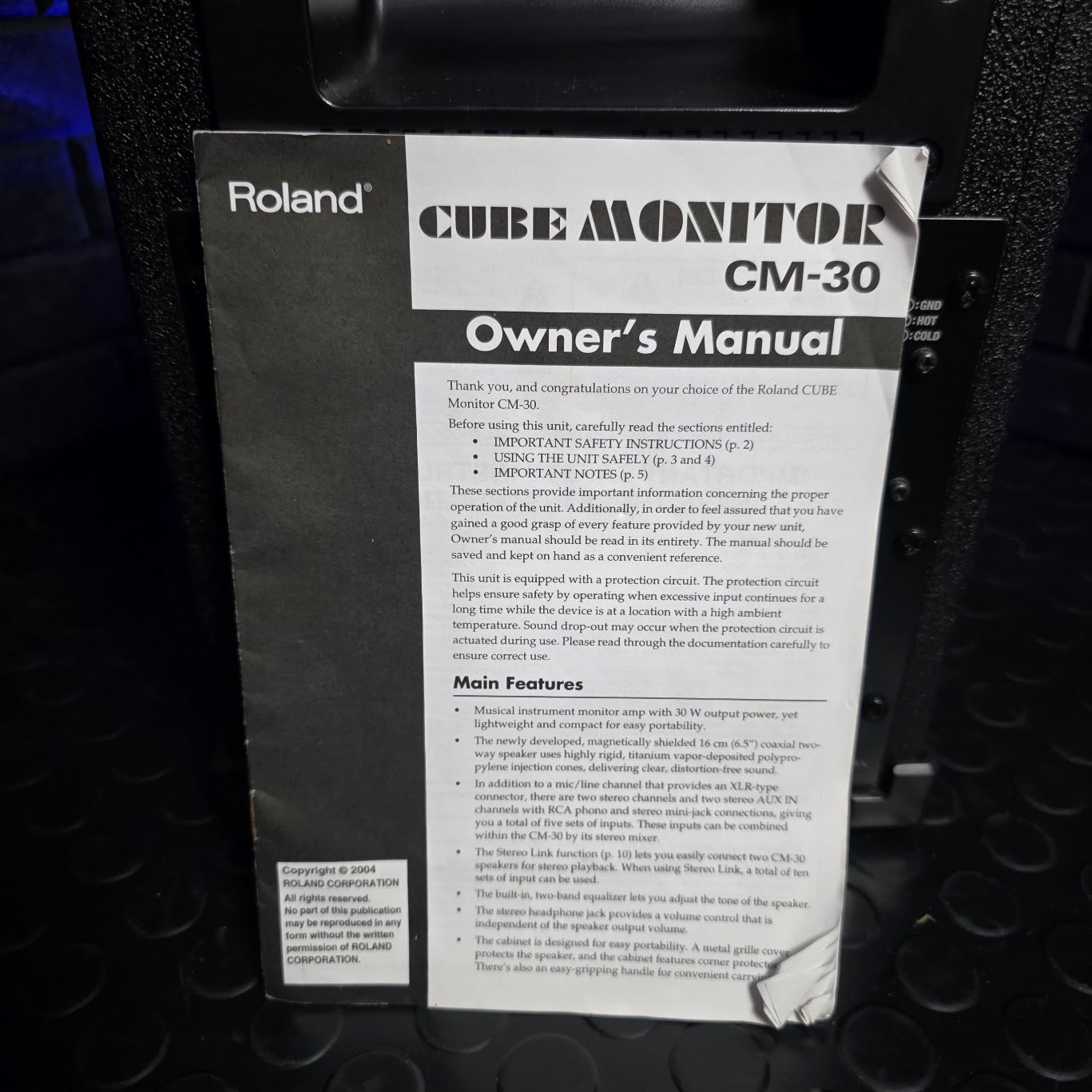 ROLAND CUBE MONITOR CM-30
