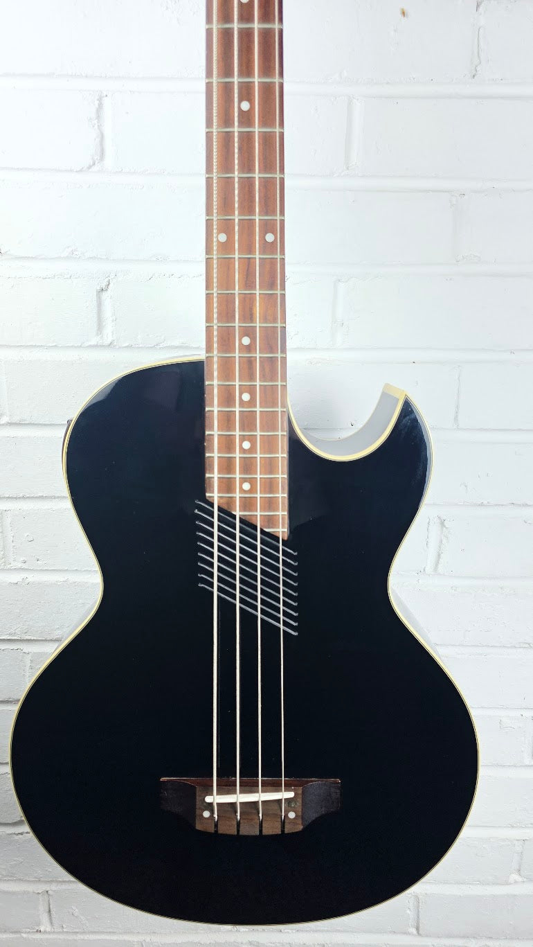 WASHBURN AB-10 BLACK ACOUSTIC 4 STRING BASS GUITAR