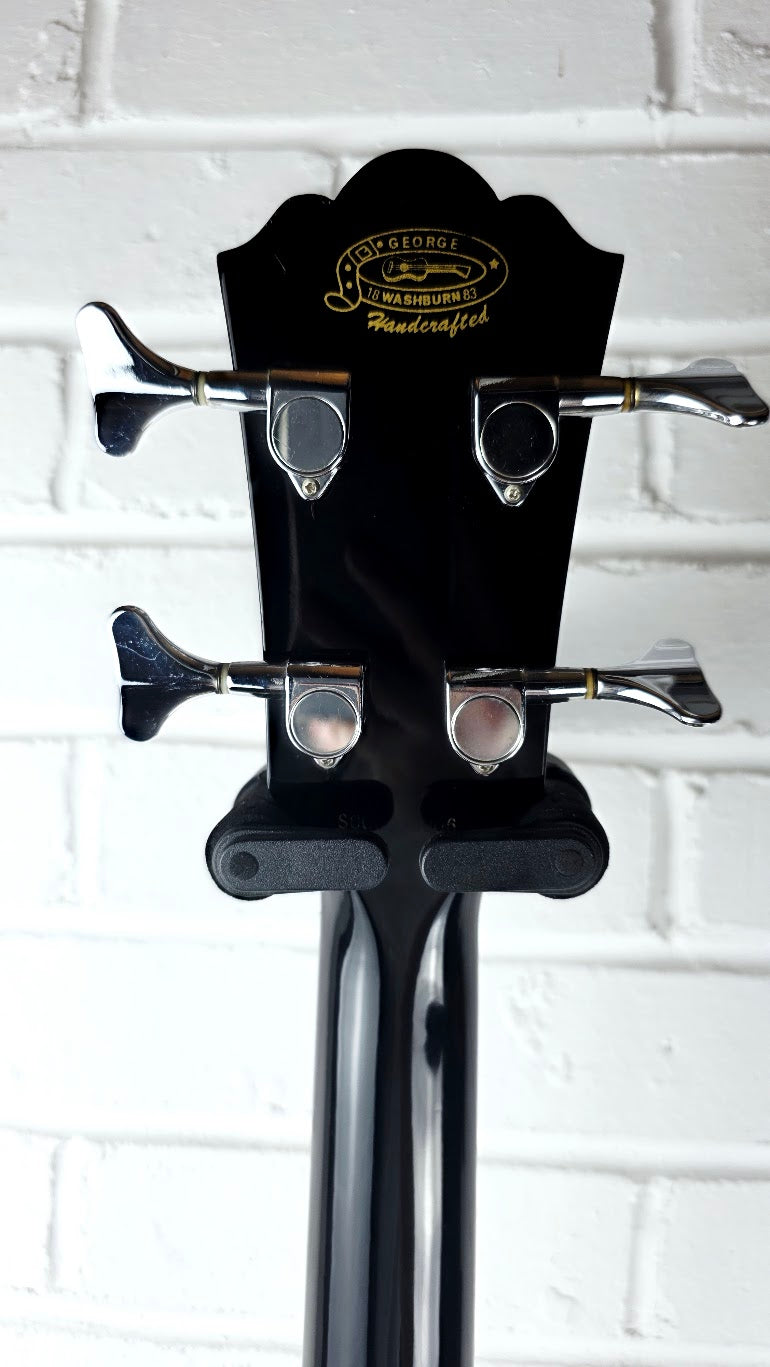 WASHBURN AB-10 BLACK ACOUSTIC 4 STRING BASS GUITAR