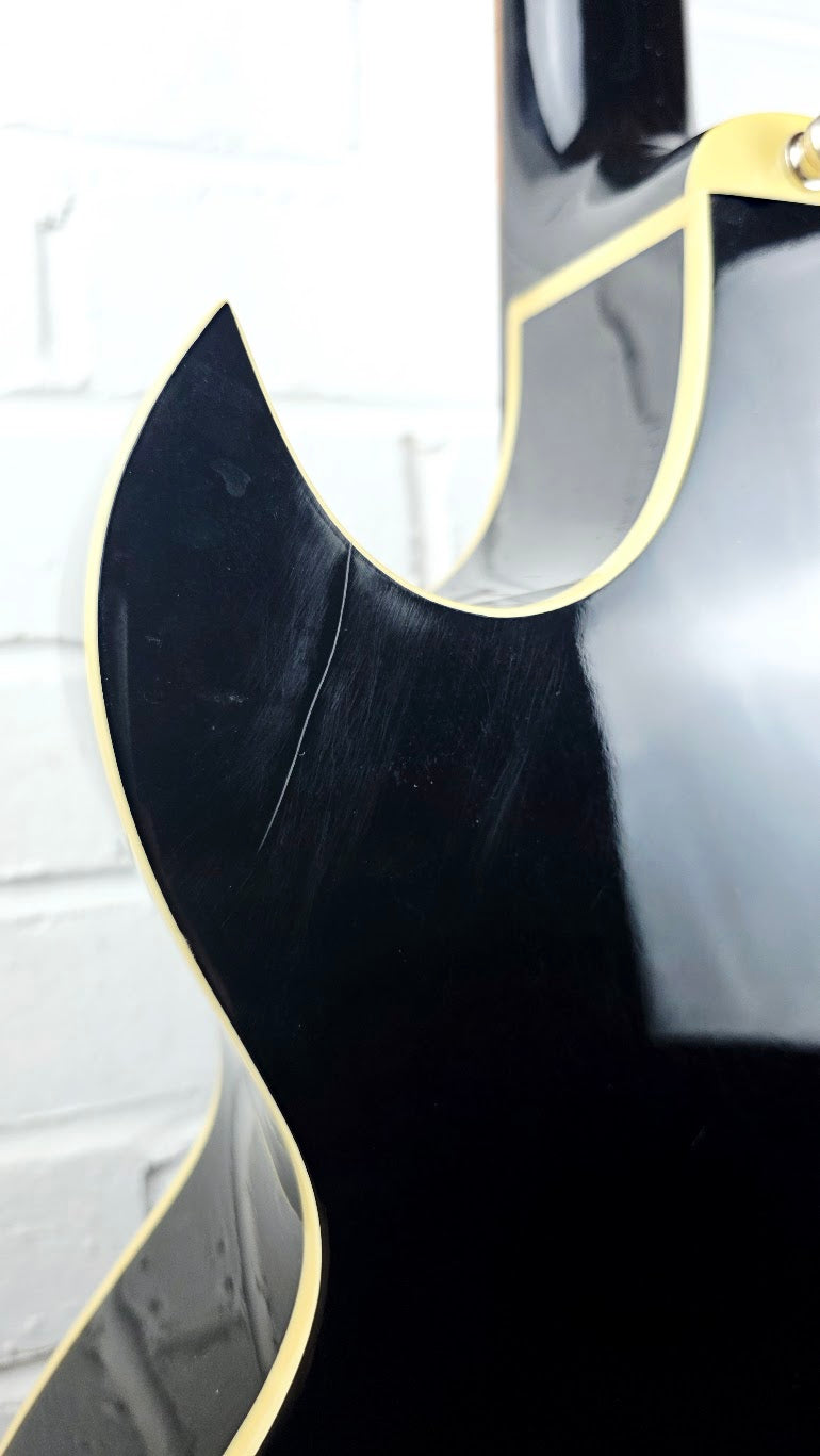 WASHBURN AB-10 BLACK ACOUSTIC 4 STRING BASS GUITAR