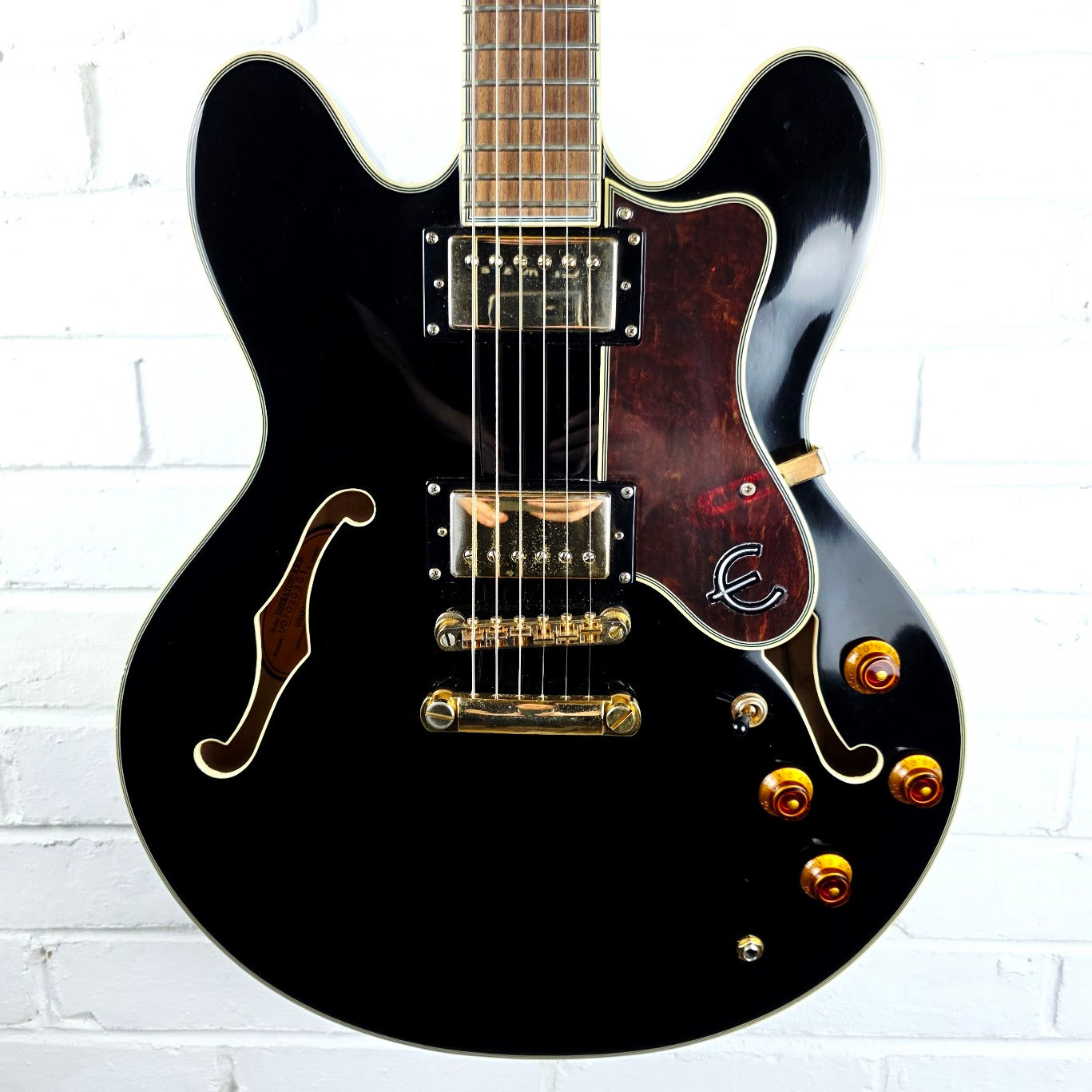 EPIPHONE SHERATON II EB EBONY SEMI HOLLOW ELECTRIC GUITAR