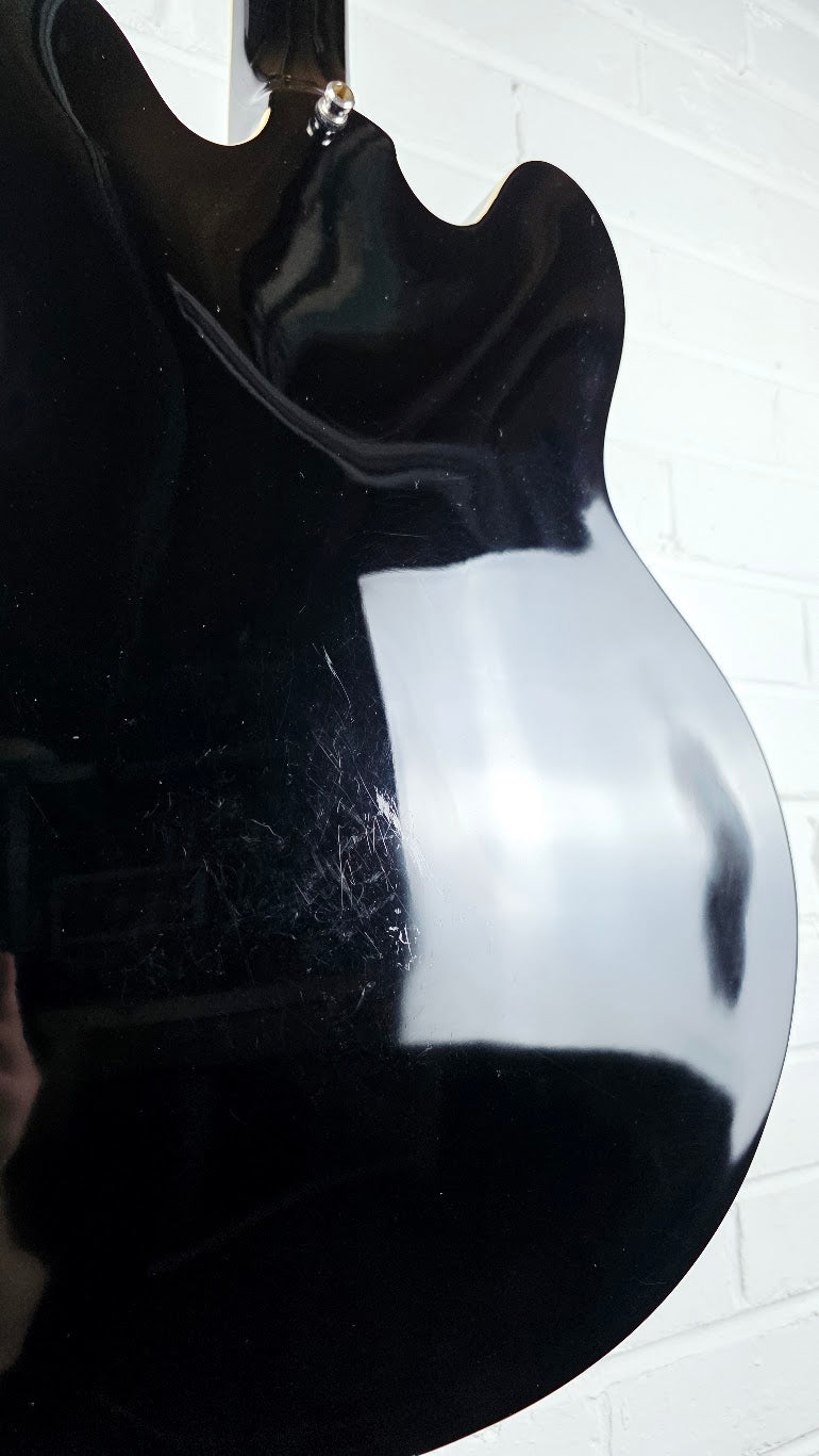 EPIPHONE SHERATON II EB EBONY SEMI HOLLOW ELECTRIC GUITAR