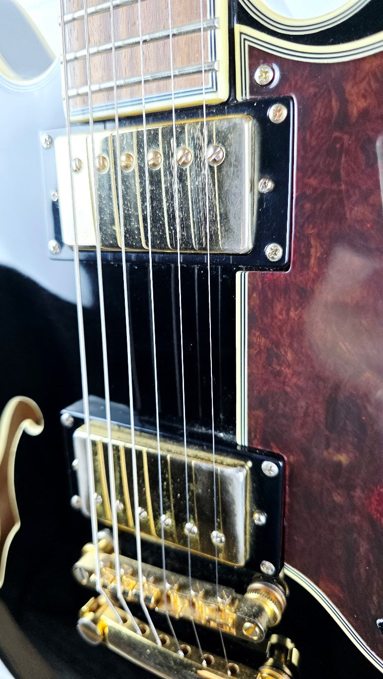 EPIPHONE SHERATON II EB EBONY SEMI HOLLOW ELECTRIC GUITAR