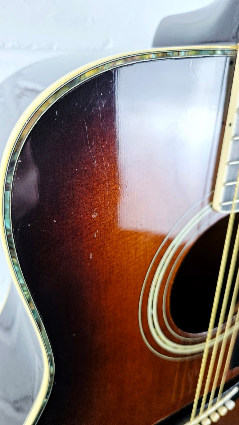 YAMAHA FG455 1980s SUNBURST ACOUSTIC GUITAR