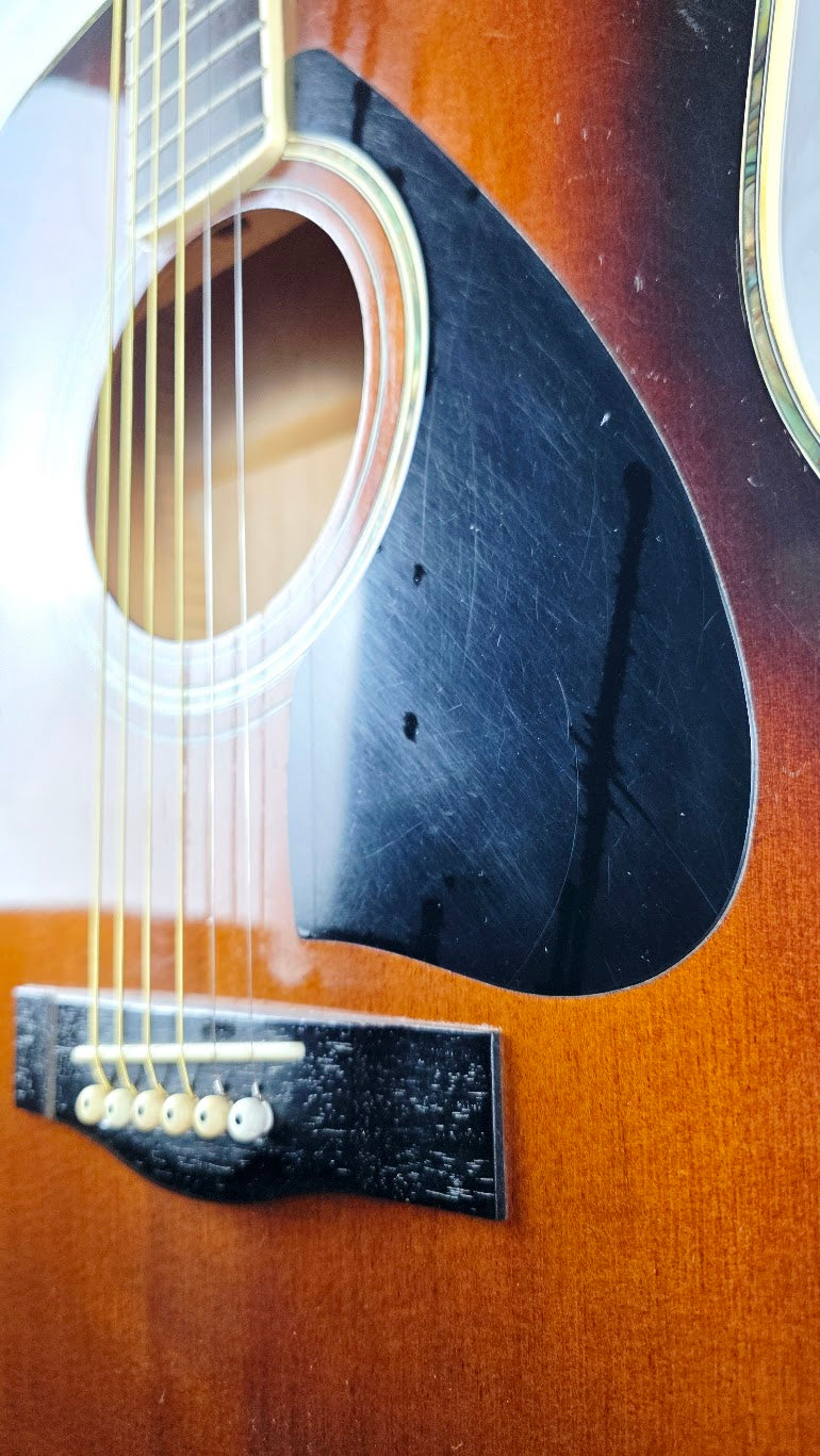 YAMAHA FG455 1980s SUNBURST ACOUSTIC GUITAR