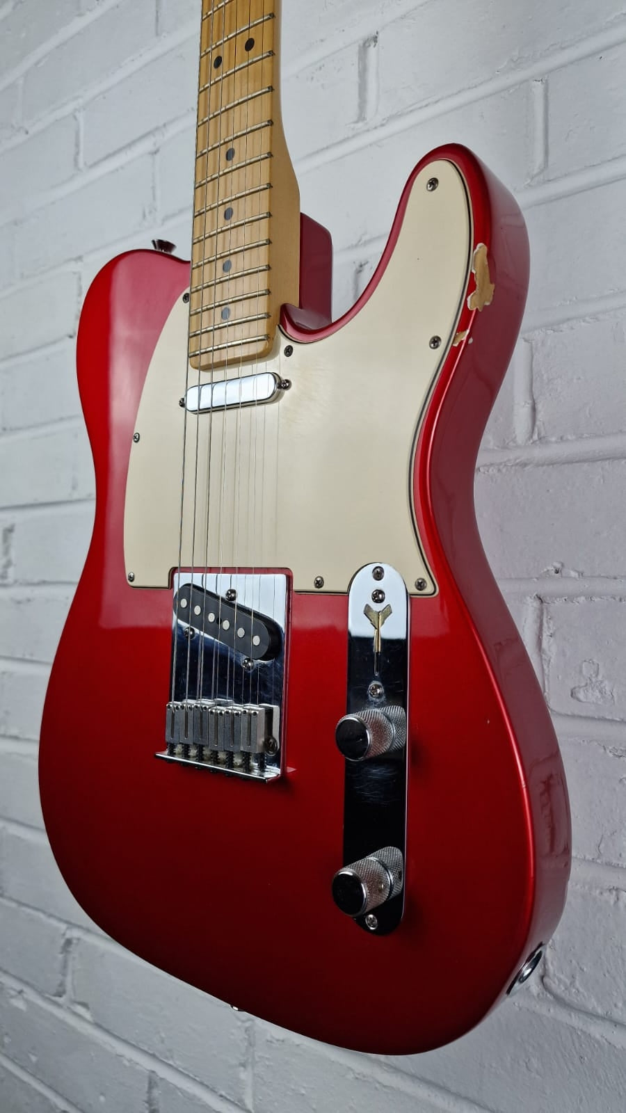 FENDER USA AMERICAN TELECASTER 2004 CHROME RED ELECTRIC GUITAR