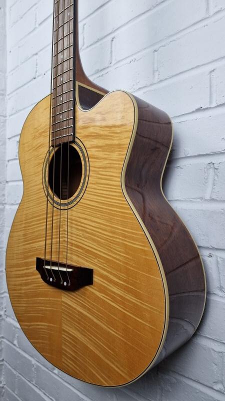 VINTAGE VCB430N NATURAL ELECTRO ACOUSTIC BASS GUITAR