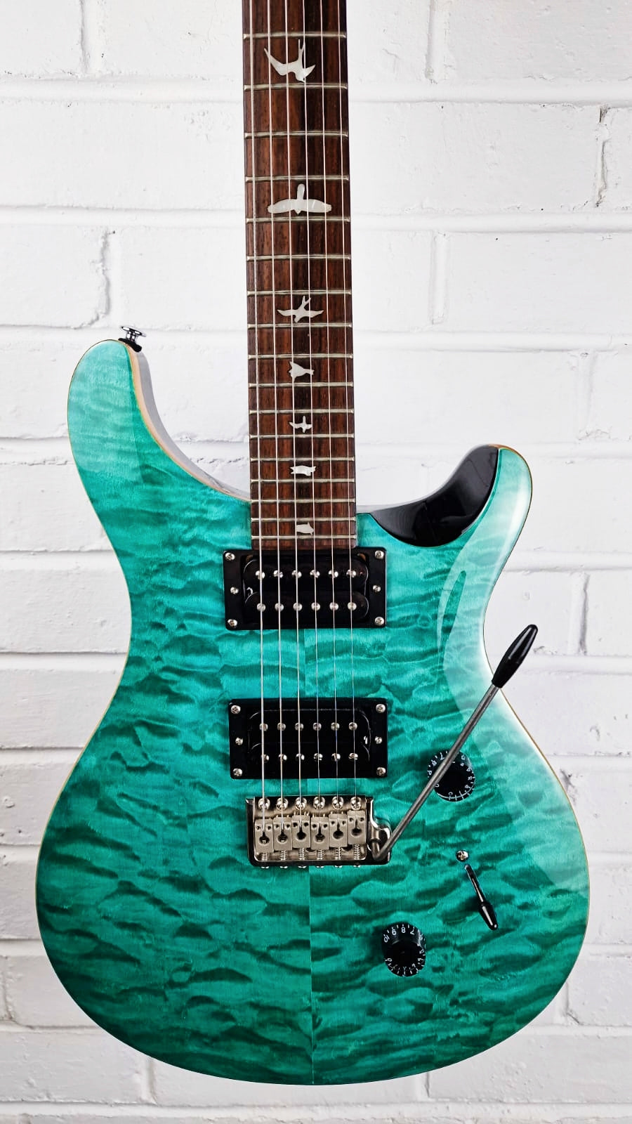 PRS SE 24 CUSTOM TURQUOISE QUILT ELECTRIC GUITAR