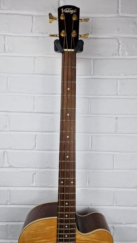 VINTAGE VCB430N NATURAL ELECTRO ACOUSTIC BASS GUITAR