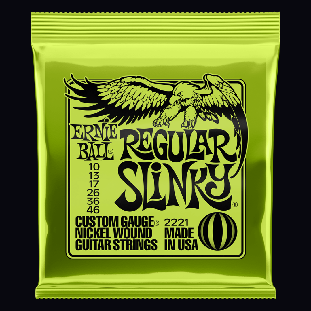 ERNIE BALL REGULAR SLINKY ELECTRIC GUITAR STRINGS (10-46)
