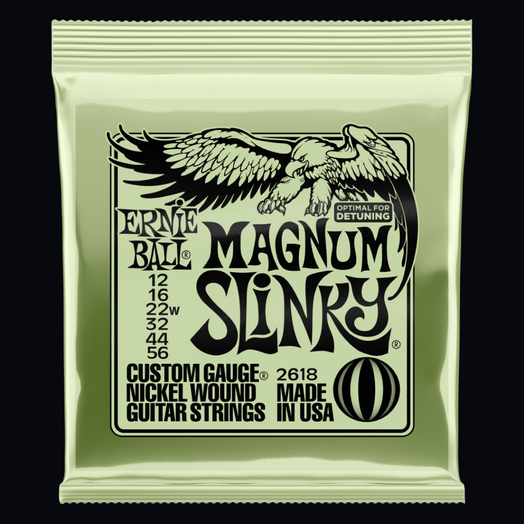 ERNIE BALL MAGNUM SLINKY ELECTRIC GUITAR STRINGS (12-56)